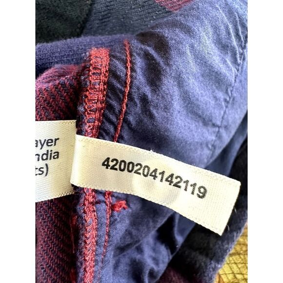 MARINE LAYER Women's Riley Plaid Flannel Overshirt Red/Blue Size Extra Large - Picture 11 of 11